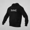 Ruyned Hoodie, Ruyned Logo Black Sweatshirt