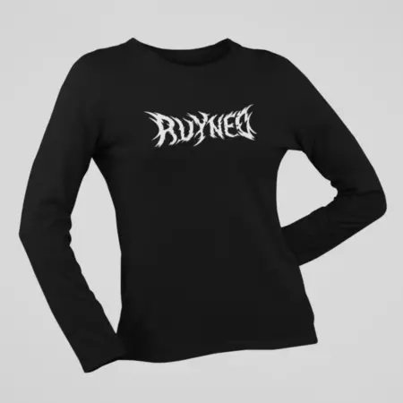Ruyned Long Sleeve, Ruyned Logo Black Long Sleeve