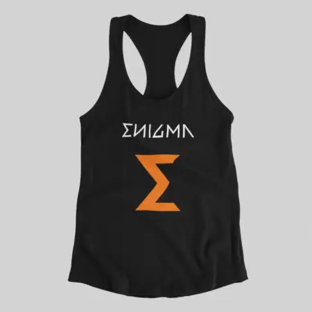Enigma Logo Black Tank Top Athlete
