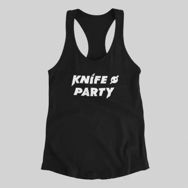 Knife Party Logo Black Tank Top Athlete