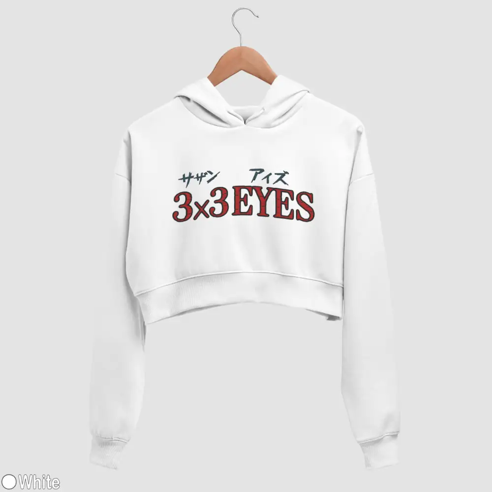 3×3 Eyes Logo Women’s Crop Hoodie - Image 2