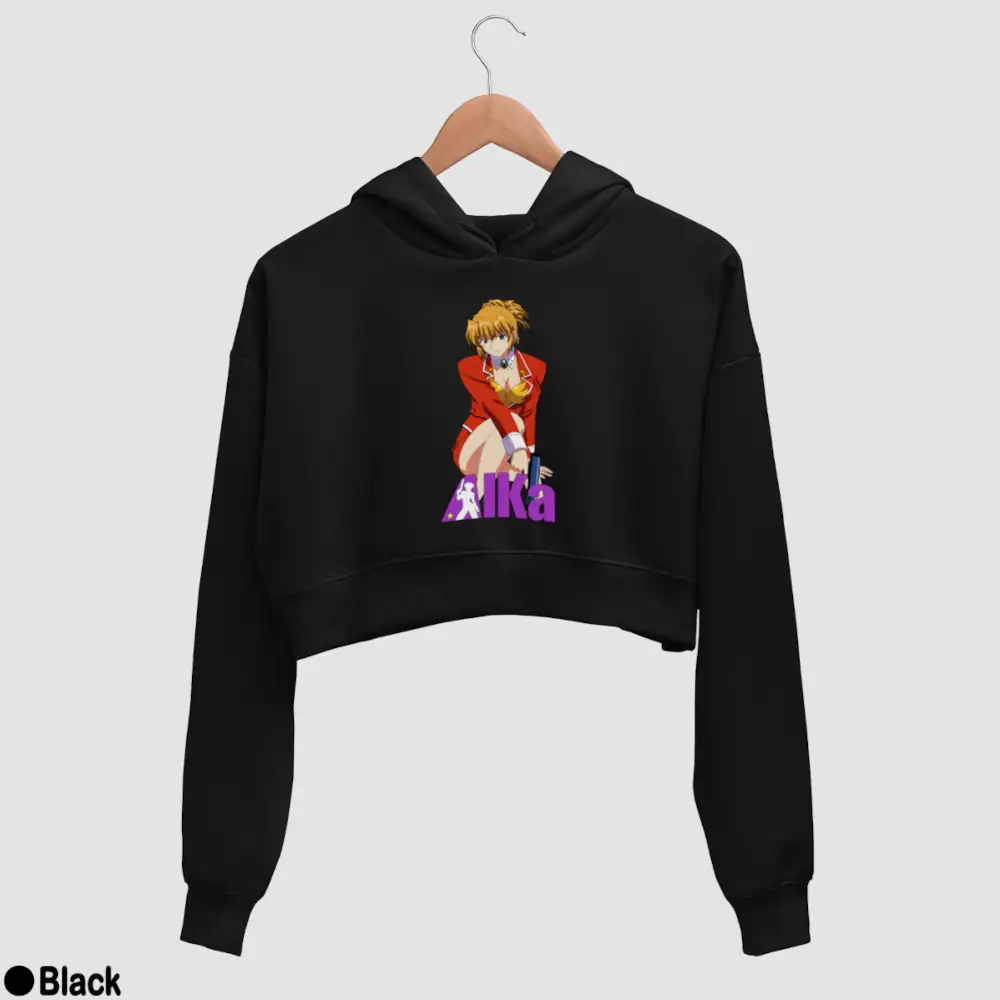 Agent Aika Women’s Crop Hoodie - Image 2