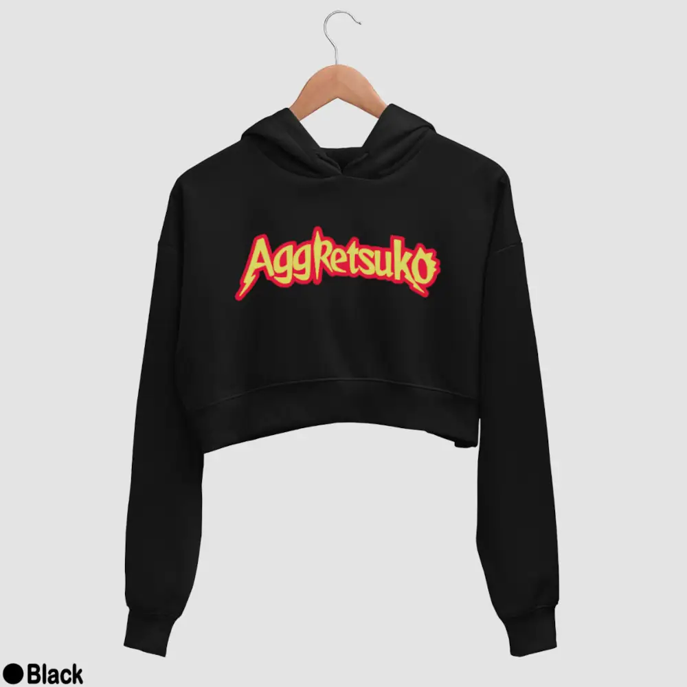 Aggretsuko Logo Women’s Crop Hoodie