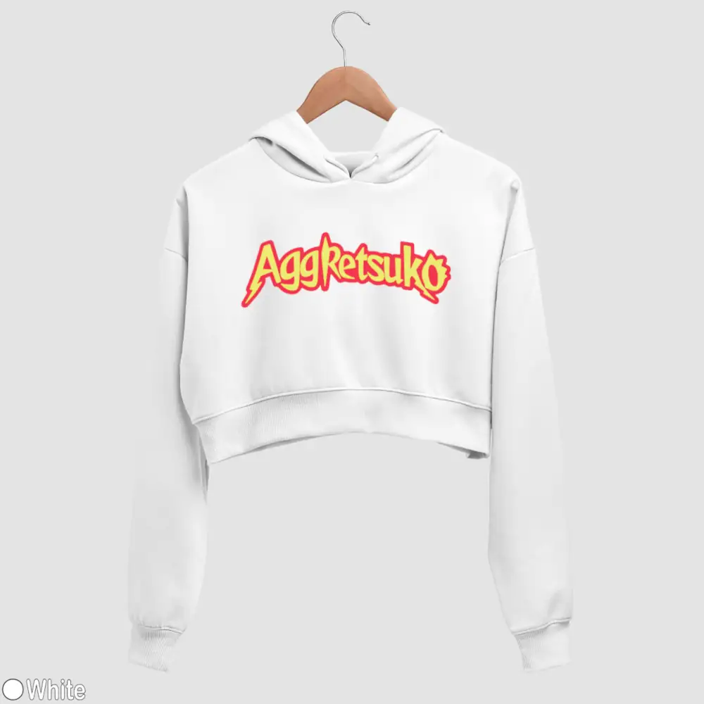 Aggretsuko Logo Women’s Crop Hoodie - Image 2