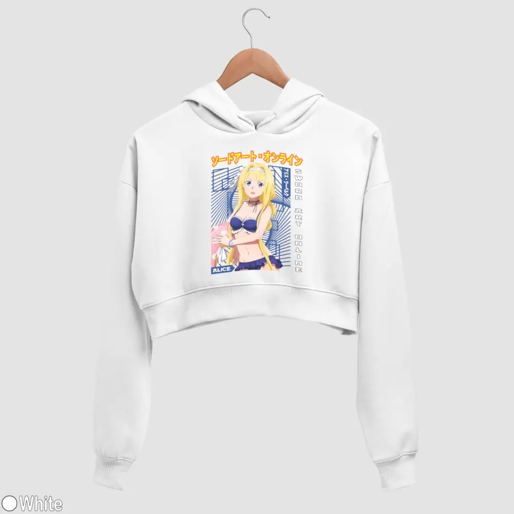 Alice Zuberg Women’s Crop Hoodie - Image 2