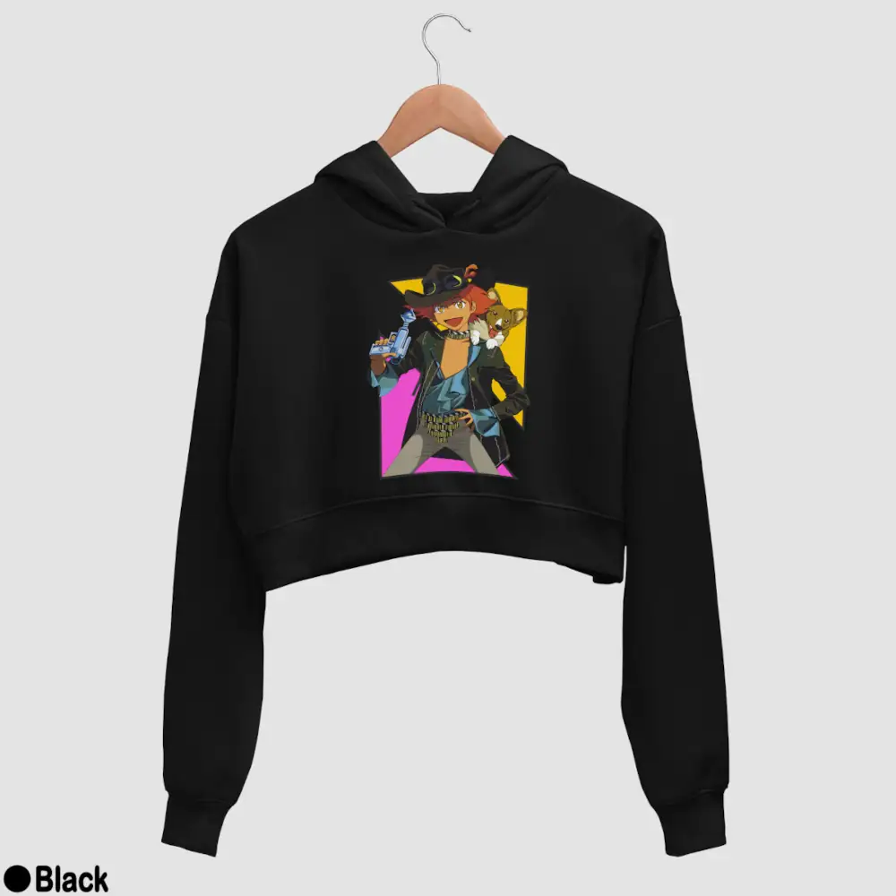 Edward and Ein Women’s Crop Hoodie - Image 2