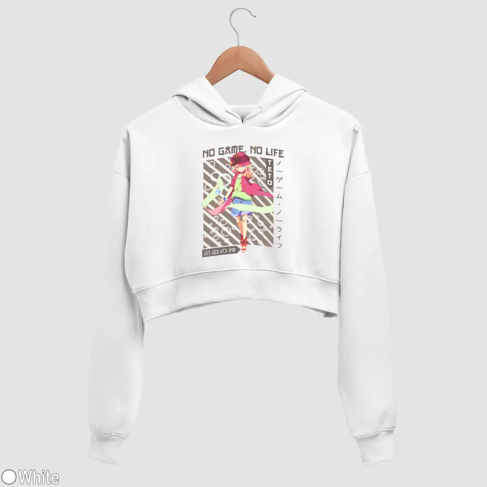 No Game, No Life, Tet Women’s Crop Hoodie - Image 2