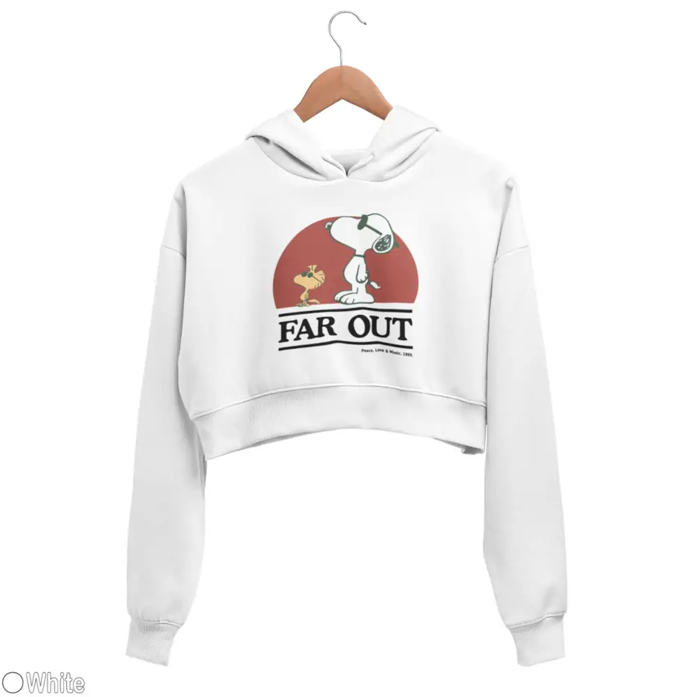 Snoopy Far Out Women’s Crop Hoodie
