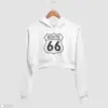 US Route 66 Women’s Crop Hoodie